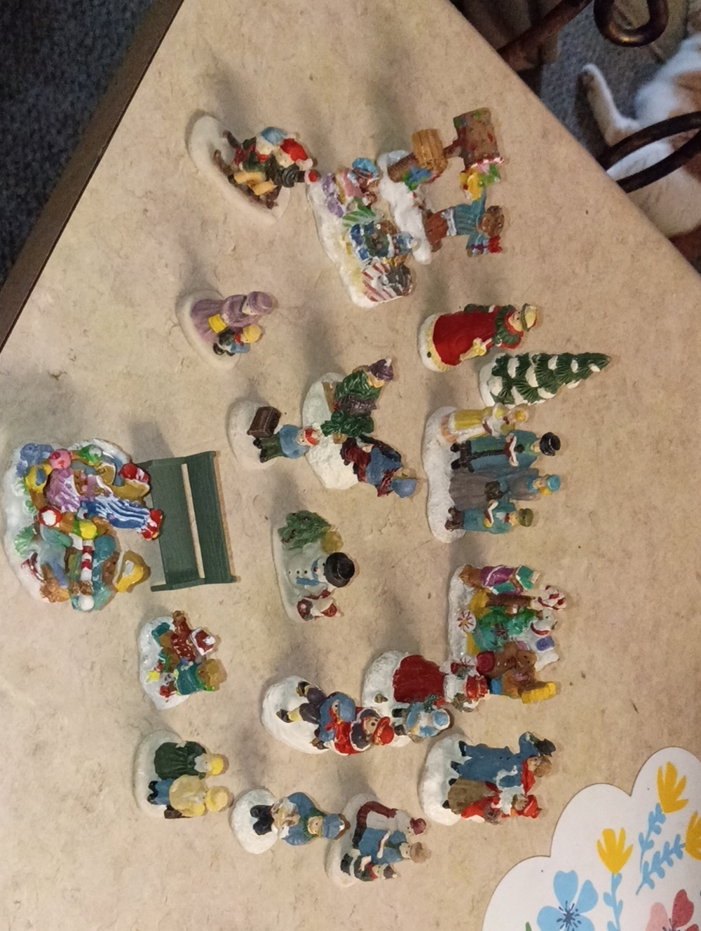 Set Of #20 Christmas Village Figurine Set